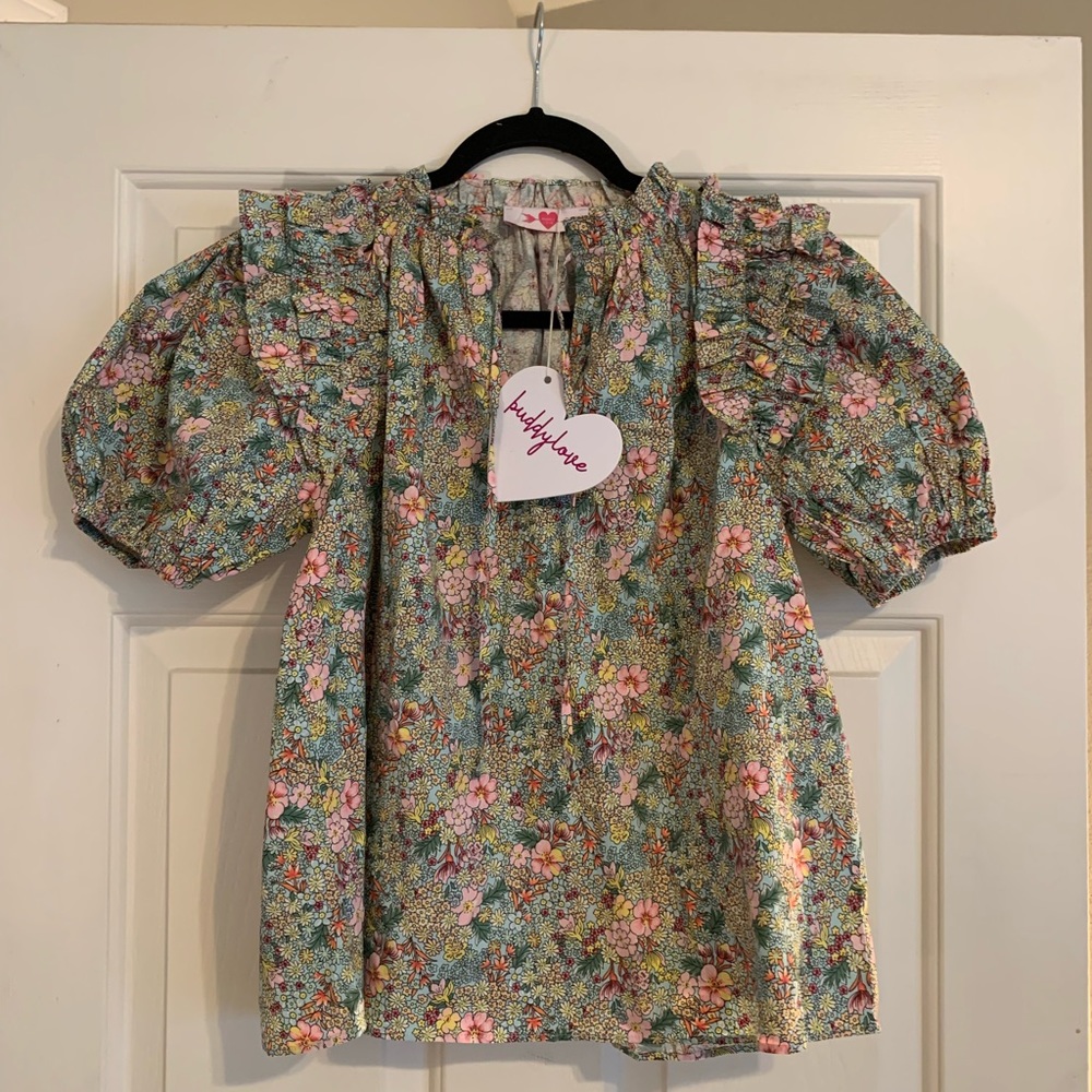 Buddy Love Floral Ruffle Top